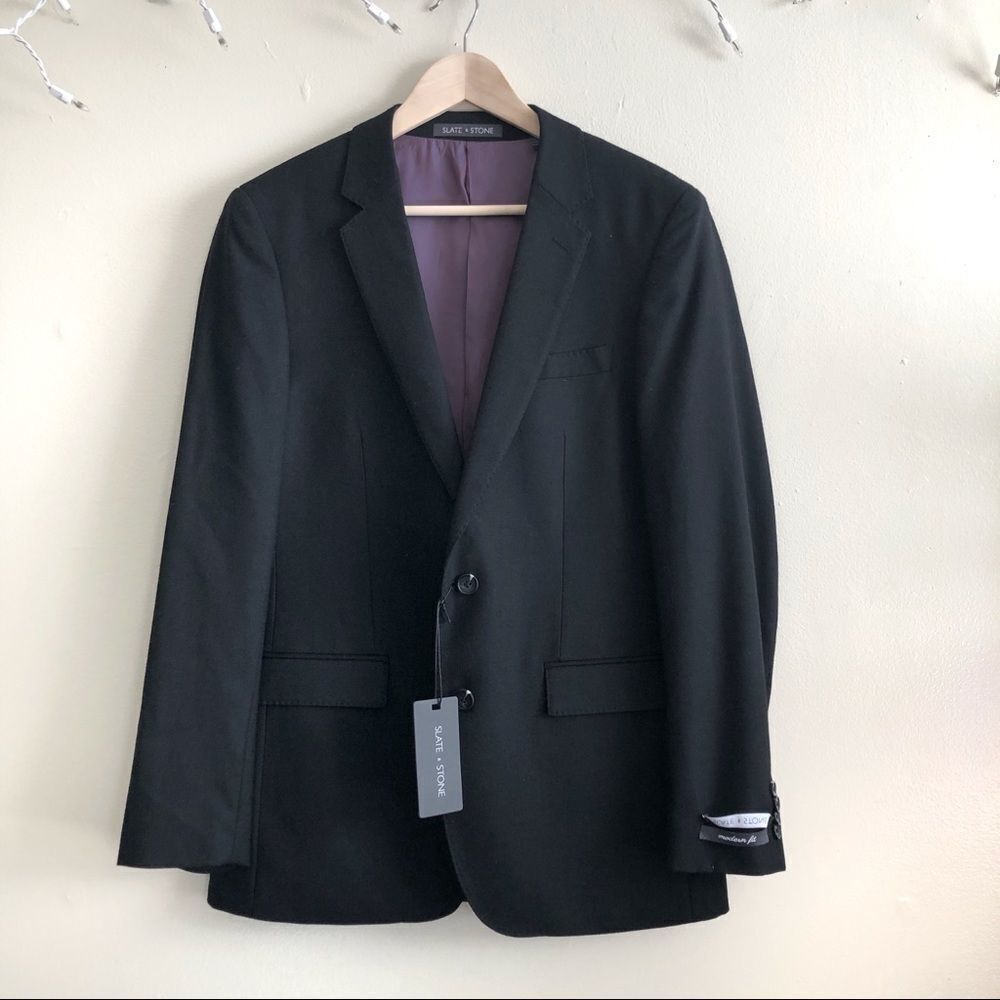 Slate & Stone Black Halkin Men’s Suit Blazer NWT size 38 Men’s